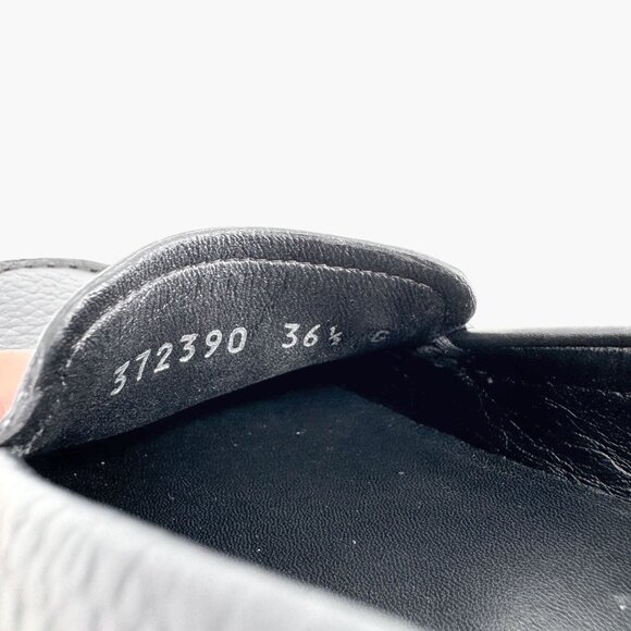 Gucci Interlocking GG Driving Loafers EU 36.5 US 6.5 Black Leather Flat Shoe - Picture 13 of 14